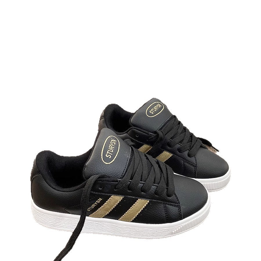 Damen Sportliche Sneakers mit modischem Lederdesign und stabiler Sohle R&B