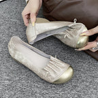 Damen elegante Ballerinas mit modischer Schleifenverzierung R&B