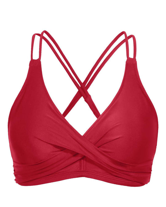 Damen Sportliches Bikinioberteil mit raffiniertem Wickeldesign R&B