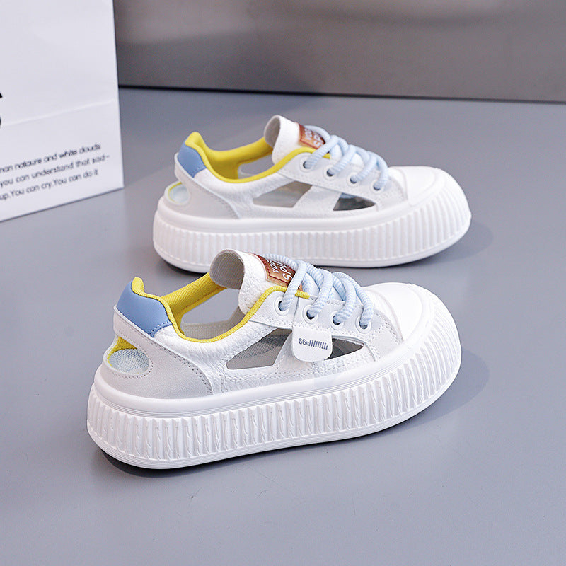 Damen modische Sneakers mit hochgezogener Sohle und atmungsaktiver Struktur R&B