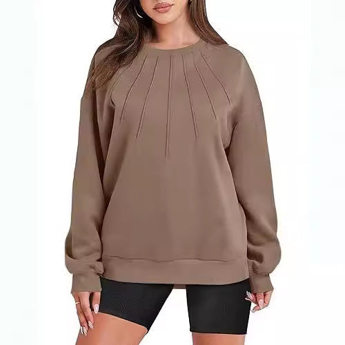 Damen Sweatshirt mit strukturiertem Design und weichem Innenfutter R&B