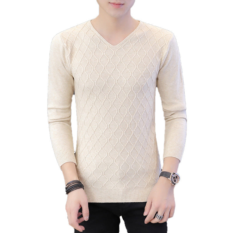 Herren Modischer V-Ausschnitt Pullover mit strukturiertem Design