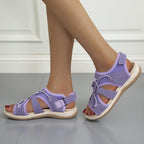 Damen Sportliche Freizeitsandalen mit flexiblem Riemendesign und geschlossenem Fersenbereich