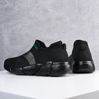 Damen Bequeme Slip-On Sneakers mit atmungsaktiver Strick-Oberfläche