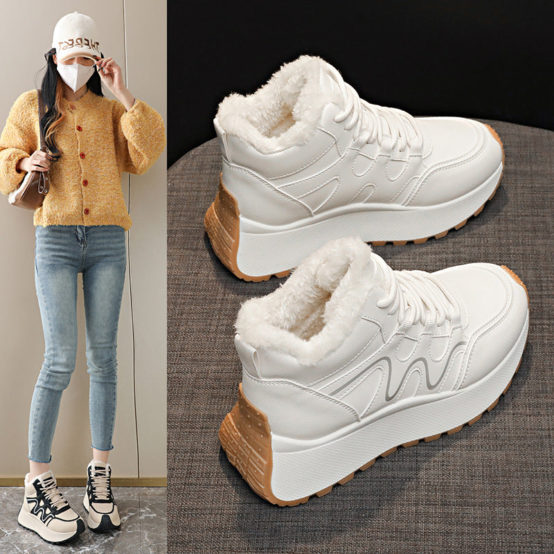 Damen High-Top Sneakers mit samtigem Innenfutter und rutschfester Sohle R&B
