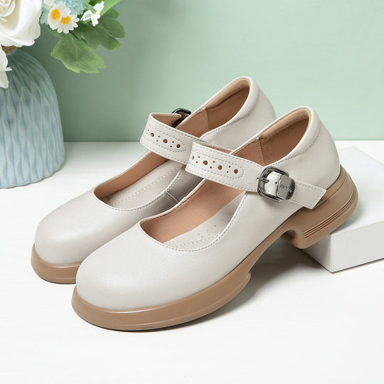 Damen Mary Jane Ballerinas mit verstellbarem Riemen und komfortablem Fußbett R&B