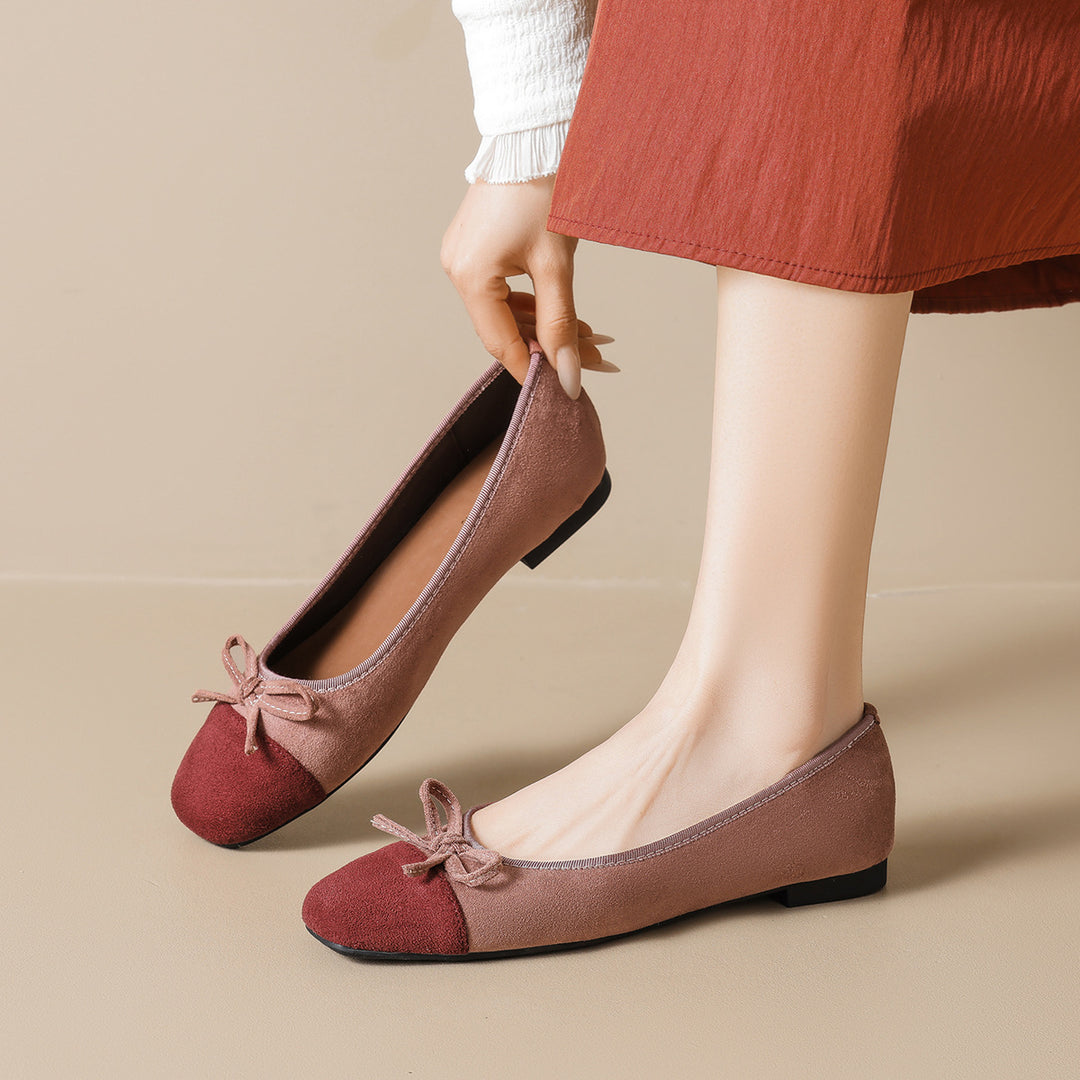 Damen elegante Ballerinas mit modischem Schleifenakzent und hochwertigem Obermaterial R&B