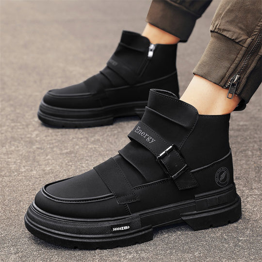 Damen Mid-Cut Stiefel mit robustem Sohlenprofil und verstellbarem Riemen R&B