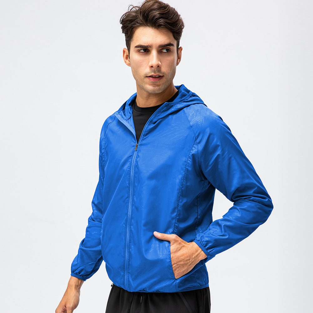 Herren leichte Laufjacke mit atmungsaktiven Eigenschaften und reflektierendem Design R&B
