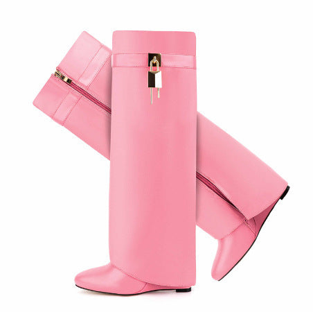 Femme Über-die-Knie-Fashion-Stiefel mit skulpturalem Design R&B