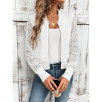 Damen Freizeitjacke mit stilvollen Spitzeinsätzen R&B