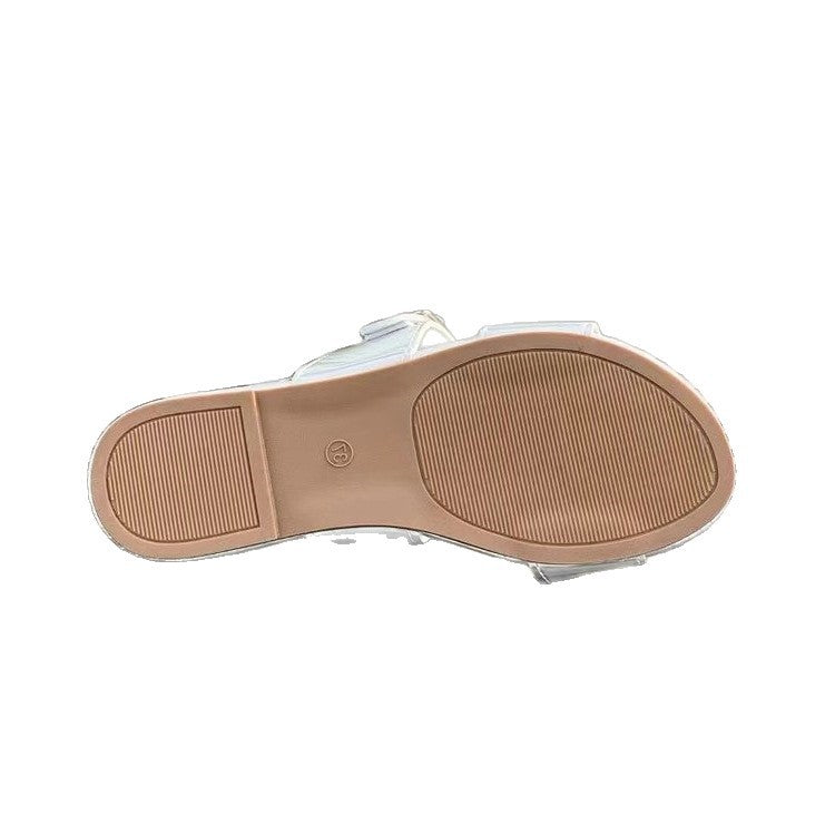 Damen Luxe Riemchensandalen mit dekorativer Schnallenverzierung R&B