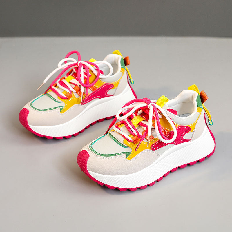 Damen Sportliche Sneakers mit buntem Design und rutschfester Sohle R&B