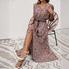 Damen Maxikleid mit Boho-Muster R&B
