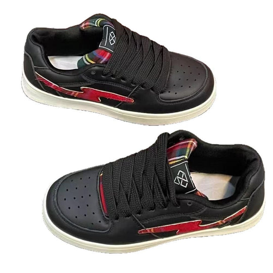 Damen Sportliche Sneakers mit zweifarbigem Obermaterial und trendigem Karomuster R&B