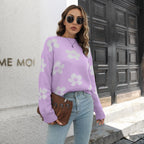 Damen Casual Pullover mit floralem Design und lässigem Schnitt R&B