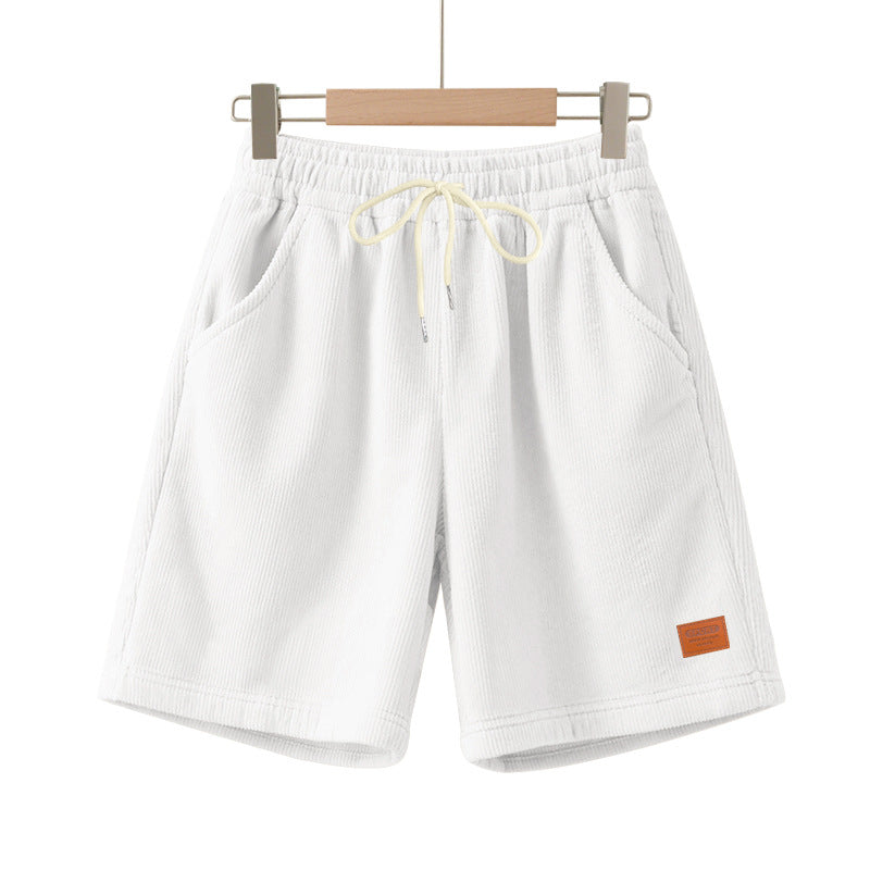Herren nan lässige Bermudashorts aus feinstrukturiertem Baumwollmix mit elastischem Bund und Kordelzug R&B