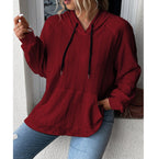 Damen Relaxed Fit Kapuzenpullover mit strukturiertem Design R&B