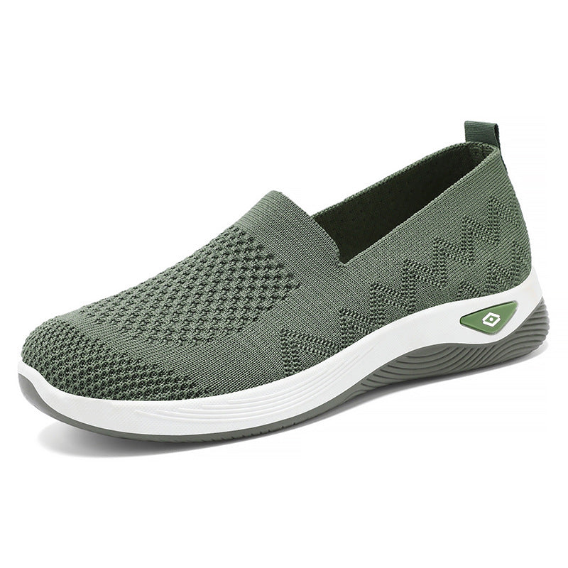 Damen Komfortable Slip-On Sneakers mit elastischem Obermaterial