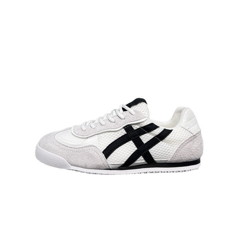 Damen modische und atmungsaktive Sneaker mit hochwertigem Wildleder und Mesh von