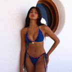 Damen Neckholder-Bikini mit Rüschendetails R&B