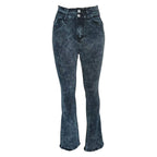 Damen Bootcut Jeans mit hohem Bund und eleganter Waschung R&B