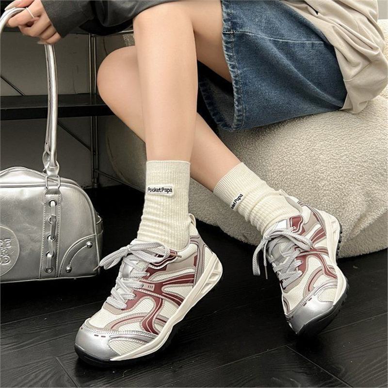 Damen sportliche Sneakers mit atmungsaktiver Mesh-Oberfläche und dämpfendem Fußbett R&B