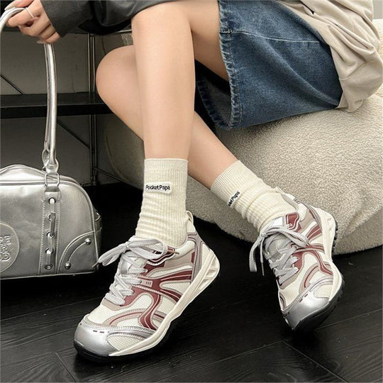 Damen sportliche Sneakers mit atmungsaktiver Mesh-Oberfläche und dämpfendem Fußbett R&B