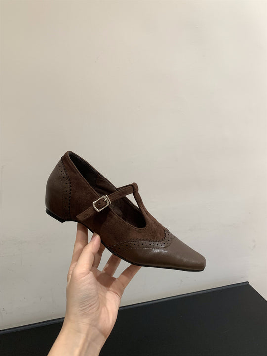 Damen elegante Schnürschuhe mit modischer Schnallenverzierung R&B