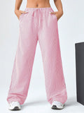 Damen weite Freizeithose mit elastischem Bund und seitlichen Taschen R&B