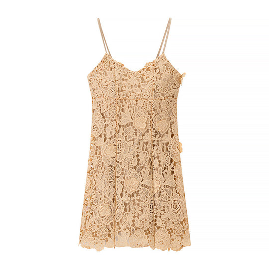 Damen Spitzensommerkleid mit zartem Trägerdesign R&B