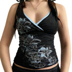 Damen-Top mit floralem Design und verstellbaren Trägern R&B
