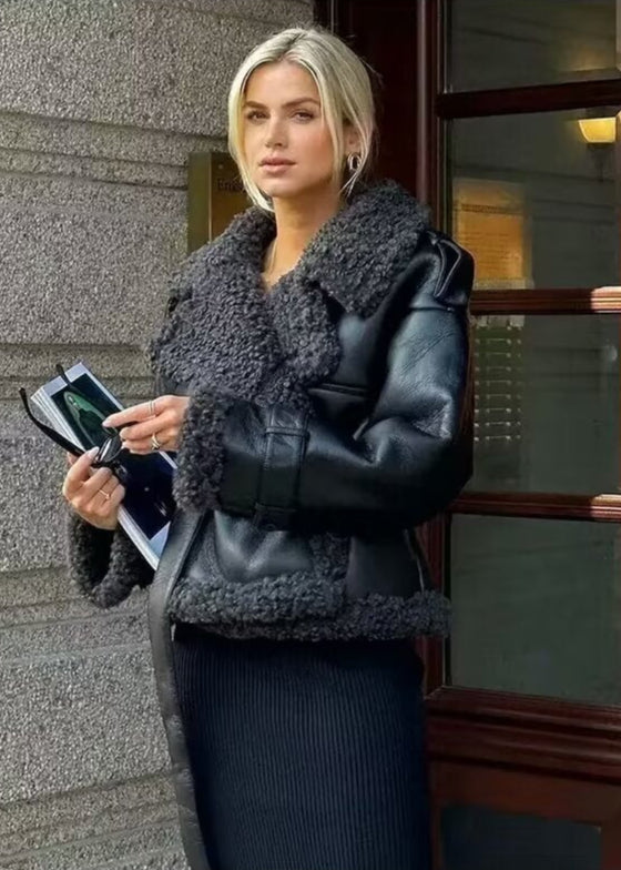 R&B | Shearling-futtered Pilotjacke