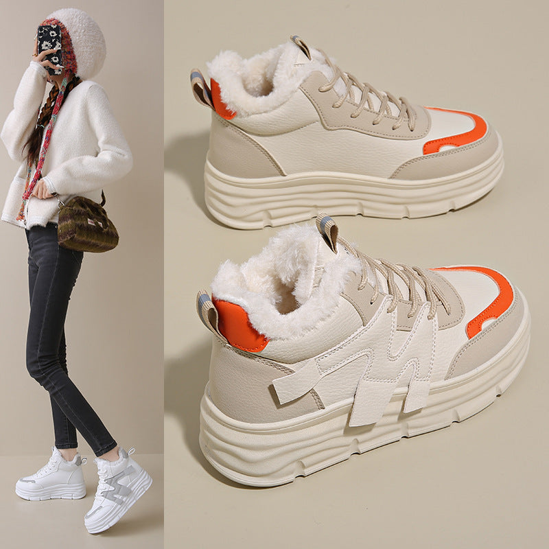 Damen Hohe Sneakers mit weichem Innenfutter und modischem Design R&B