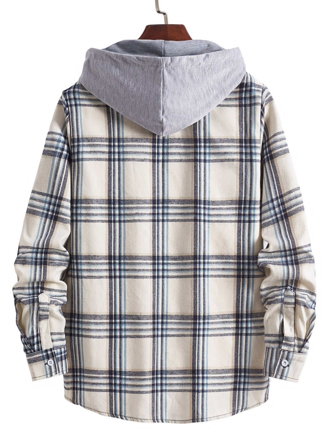 Herren Übergangsbluse mit Kapuze und kariertem Design R&B