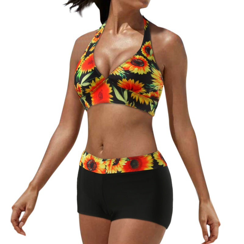 Damen Sportlicher Bikini mit hoch geschnittenem Unterteil R&B