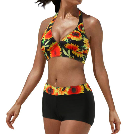 Damen Sportlicher Bikini mit hoch geschnittenem Unterteil R&B