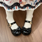 Damen elegante Mary Jane Ballerinas mit Schleifenverzierung R&B