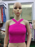 Damen Crop-Top mit schickem Kreuz-Trägerdesign R&B