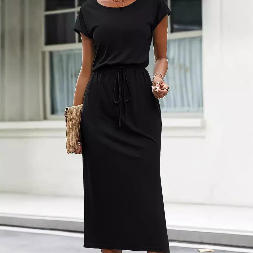 Damen Midi-Kleid mit elastischem Bund R&B
