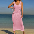 Damen trendiges Strickkleid mit floralem Dekor und raffiniertem Schnitt R&B