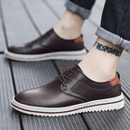 Herren Elegante Freizeit-Schnürschuhe aus hochwertigem Leder R&B