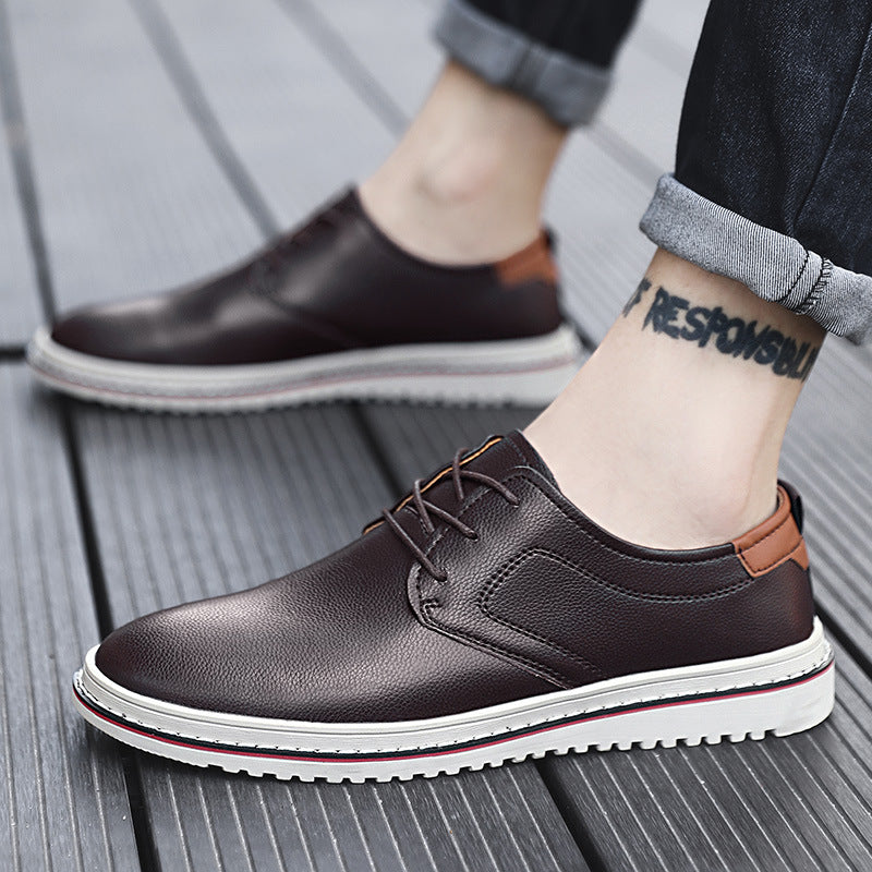 Herren Elegante Freizeit-Schnürschuhe aus hochwertigem Leder R&B