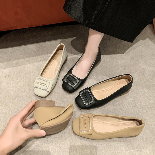 Damen Ballerinas mit elegantem Riemchen und komfortablem Fußbett R&B