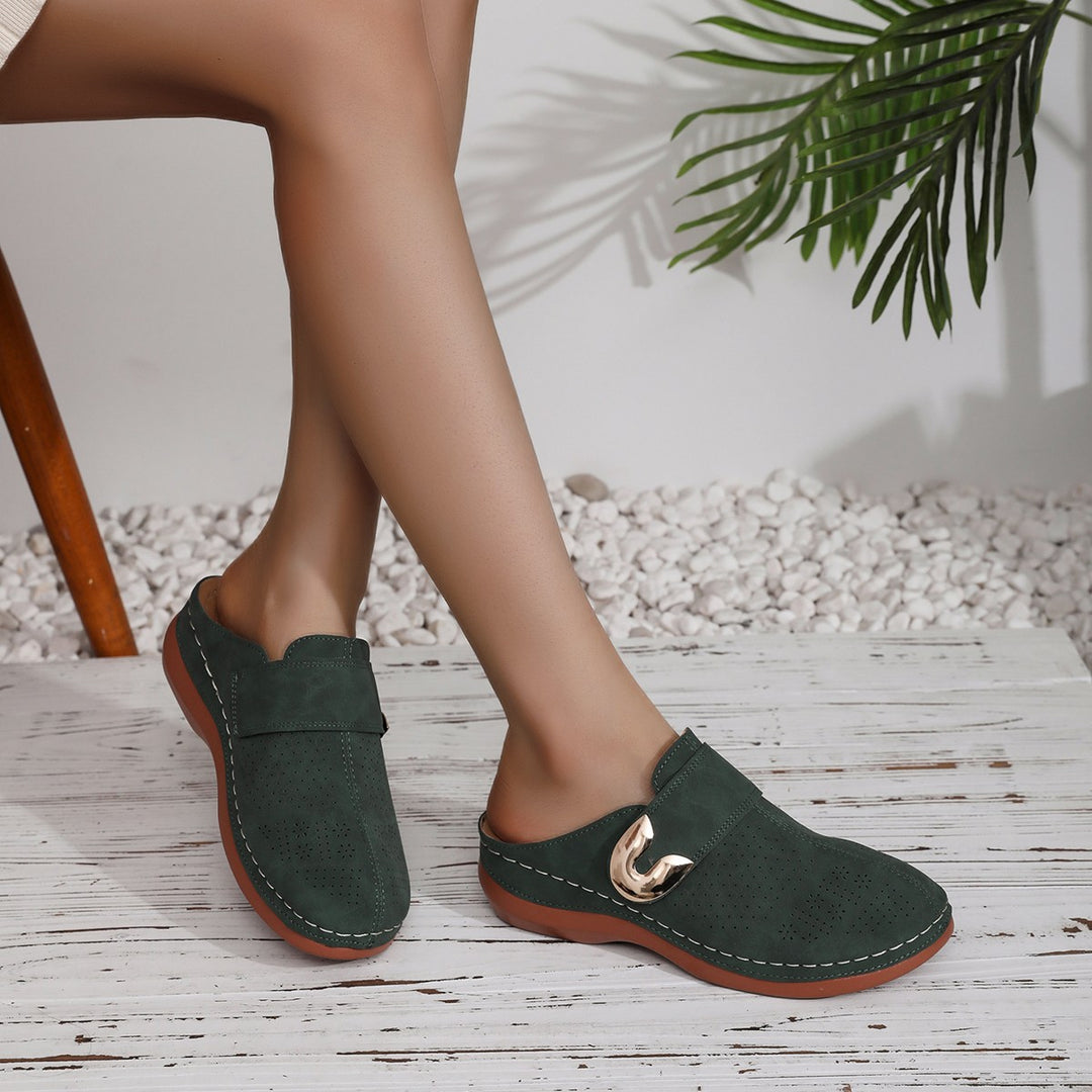 Damen Atmungsaktive Clogs mit seitlichem Schnallen-Detail R&B