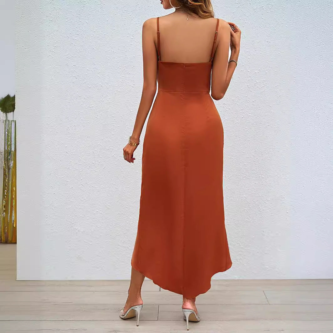 Damen Midikleid mit raffiniertem Wickeldesign und verstellbaren Trägern R&B
