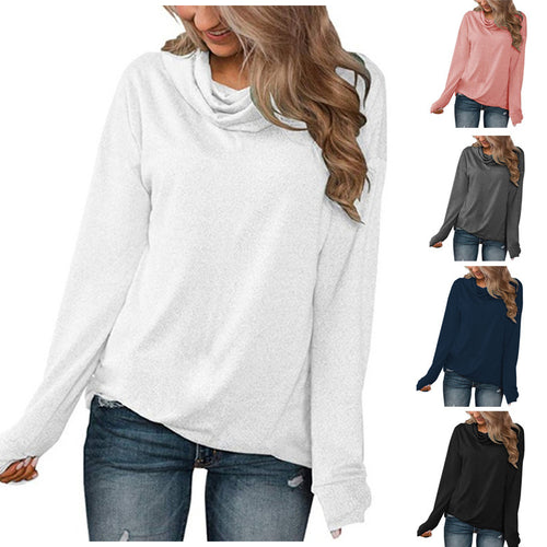 Damen Legerer Rollkragenpullover mit weichem Material R&B