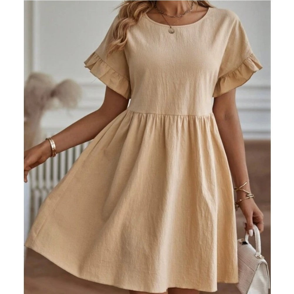 Damen Sommerliches Kleid mit Rüschendetails und lässiger Silhouette R&B