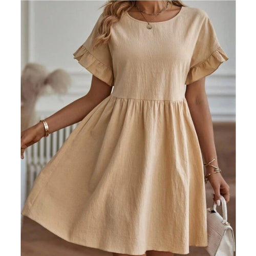Damen Sommerliches Kleid mit Rüschendetails und lässiger Silhouette R&B