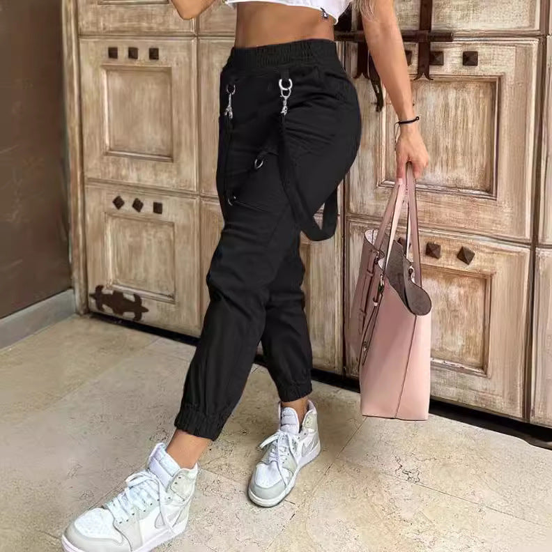 Damen Cargo-Hose mit praktischen Taschen und stylischem Gürtel R&B